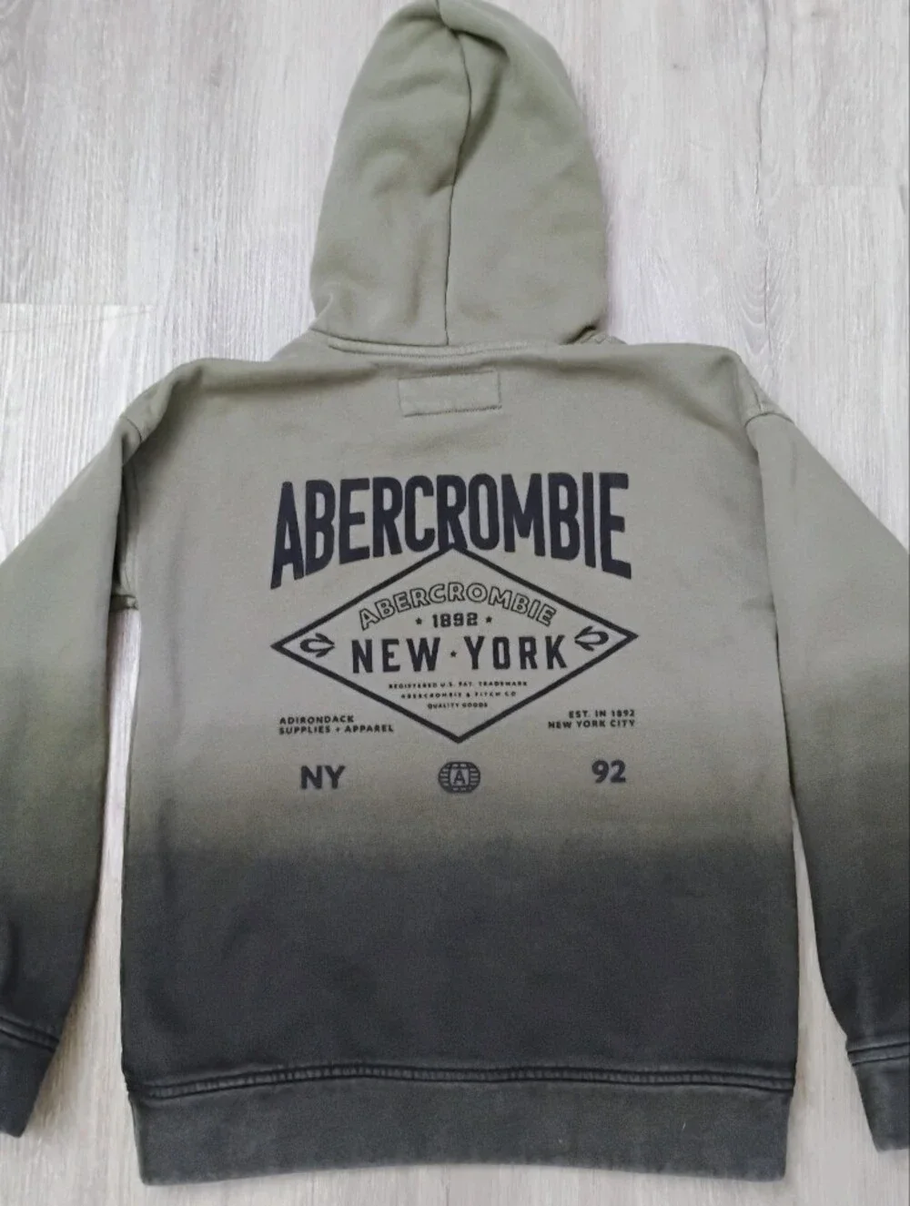 Abercrombie Kids Ombre Wash Green Hoodie Size 11/12 Y
